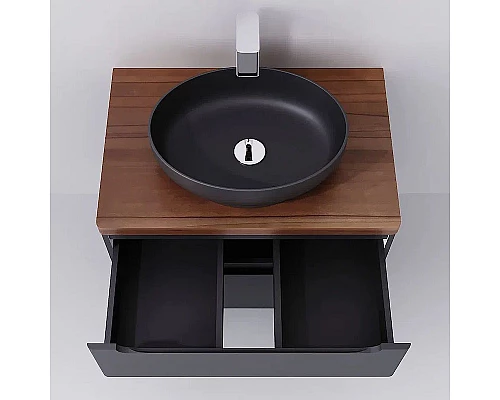 Заказать Тумба под раковину Jorno Wood 80 wood.01.80/P/GR подвесная Серая в магазине сантехники Santeh-Crystal.ru