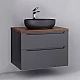 Заказать Тумба под раковину Jorno Wood 80 wood.01.80/P/GR подвесная Серая в магазине сантехники Santeh-Crystal.ru