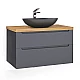 Купить Тумба под раковину Jorno Wood 100 wood.01.100/P/GR подвесная Серая в магазине сантехники Santeh-Crystal.ru