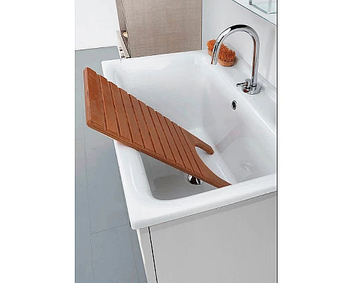 Купить Тумба с хозяйственной раковиной Kerasan Aquadom 60 9165k3 Белая без отверстия под смеситель в магазине сантехники Santeh-Crystal.ru