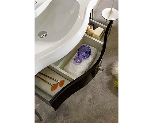 Приобрести Тумба под раковину Kerasan Retro 100 7363K3 Черный глянец в магазине сантехники Santeh-Crystal.ru