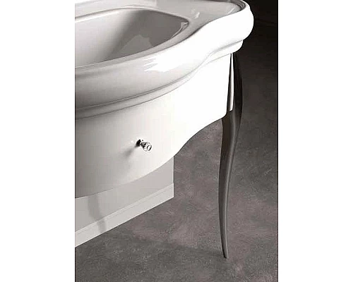 Купить Тумба под раковину Kerasan Retro 100 7363K7 Белый глянец Хром в магазине сантехники Santeh-Crystal.ru