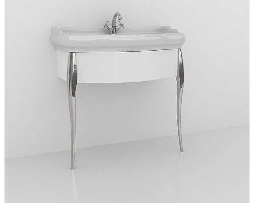 Купить Тумба под раковину Kerasan Retro 73 7362K5 Белый глянец Хром в магазине сантехники Santeh-Crystal.ru