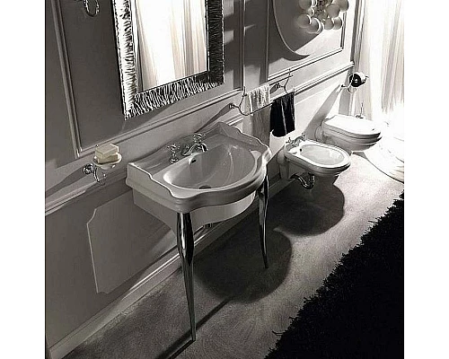 Купить Тумба под раковину Kerasan Retro 73 7362K5 Белый глянец Хром в магазине сантехники Santeh-Crystal.ru