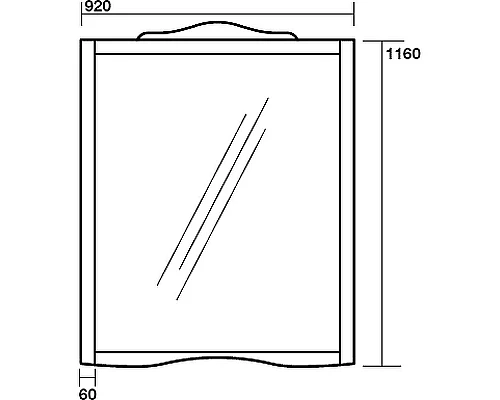 Купить Зеркало Kerasan Retro 90 734540 Орех в магазине сантехники Santeh-Crystal.ru