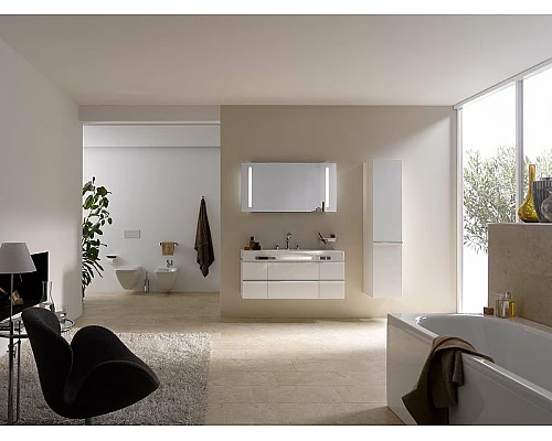 Приобрести Шкаф пенал Laufen Case 35 R 4.0202.2.075.463.R подвесной Белый матовый в магазине сантехники Santeh-Crystal.ru