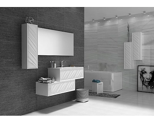 Заказать Шкаф пенал Marka One Glace 30П L У73578 Белый глянцевый в магазине сантехники Santeh-Crystal.ru