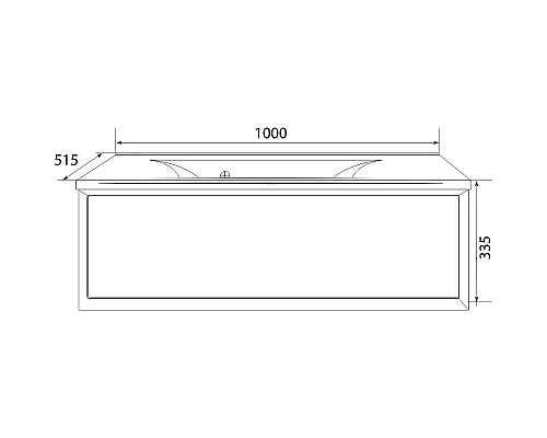 Приобрести Тумба под раковину Marka One Milacco 100П У72796 подвесная Black Stone в магазине сантехники Santeh-Crystal.ru