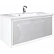Заказать Тумба под раковину Marka One Seattle 90П У72800 подвесная Pure White в магазине сантехники Santeh-Crystal.ru
