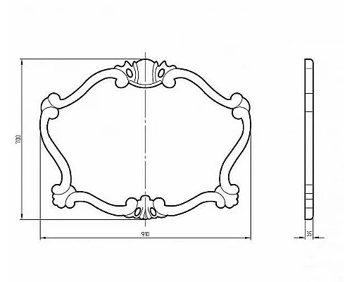 Купить Зеркало Migliore CDB 90 30490 Серебро в магазине сантехники Santeh-Crystal.ru