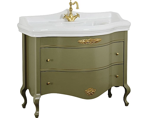 Купить Тумба под раковину Migliore Impero 110 25962 Оливковая в магазине сантехники Santeh-Crystal.ru