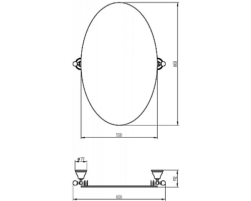 Заказать Зеркало Migliore Provance 60 17694 Золото в магазине сантехники Santeh-Crystal.ru
