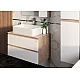Заказать Тумба под раковину Onika Алеста 80.13 108054 подвесная Камень светлый Белая в магазине сантехники Santeh-Crystal.ru