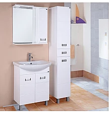 Тумба под раковину Onika Балтика 70 с корзиной для белья Белая