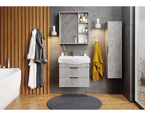 Приобрести Зеркало Onika Девис 65.00 У 206542 Бетон чикаго в магазине сантехники Santeh-Crystal.ru