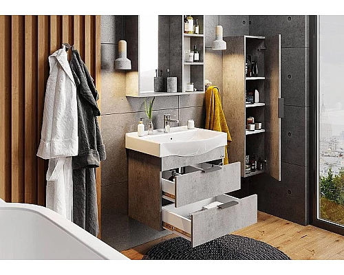 Приобрести Зеркало Onika Девис 65.00 У 206542 Бетон чикаго в магазине сантехники Santeh-Crystal.ru