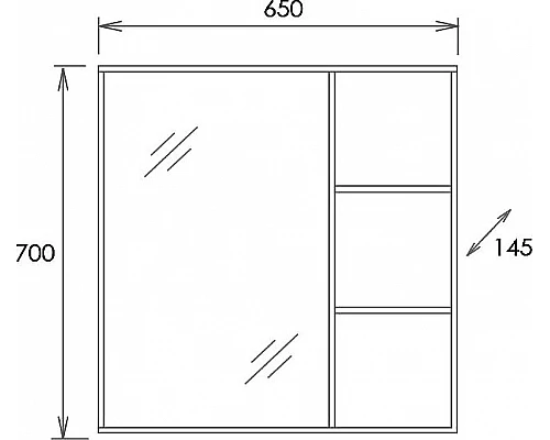 Приобрести Зеркало Onika Девис 65.00 У 206542 Бетон чикаго в магазине сантехники Santeh-Crystal.ru