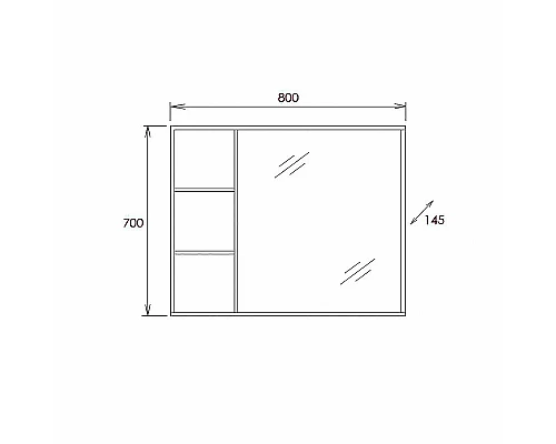 Купить Зеркало Onika Девис 80.00 У 208093 Бетон чикаго в магазине сантехники Santeh-Crystal.ru
