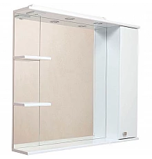 Зеркало со шкафом Onika Эльбрус 90.02 R 209004 с подсветкой Белое