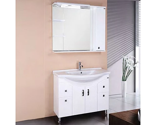 Приобрести Тумба под раковину Onika Эльбрус 100 Белая в магазине сантехники Santeh-Crystal.ru