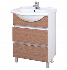 Тумба под раковину Onika Элита 60.13 106122 Штрокс коричневый Белый