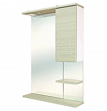Зеркало со шкафом Onika Элита 60.01 R 206022 с подсветкой Олива Белая