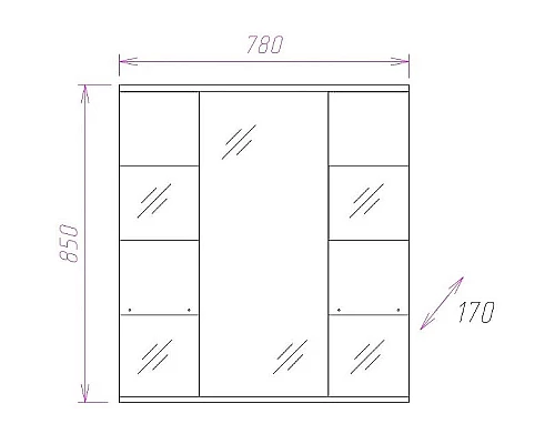 Приобрести Зеркало со шкафом Onika Флорена 78.01 207802 с подсветкой Белое в магазине сантехники Santeh-Crystal.ru