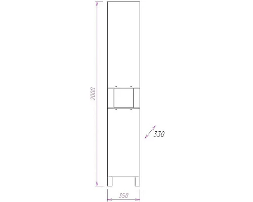 Приобрести Шкаф пенал Onika Флорена 35.17 R 403517 с бельевой корзиной Белый в магазине сантехники Santeh-Crystal.ru