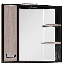 Зеркало со шкафом Onika Гамма 75.01 L 207518 с подсветкой Венге луизиана Ясень шимо светлый