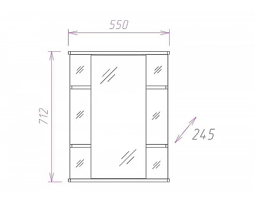 Купить Зеркальный шкаф Onika Глория 55.01 R 205505 с подсветкой Белый в магазине сантехники Santeh-Crystal.ru