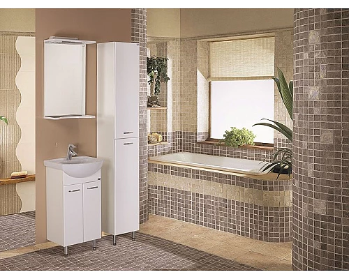 Приобрести Шкаф пенал Onika Коралл 30.10 403037 Белый в магазине сантехники Santeh-Crystal.ru