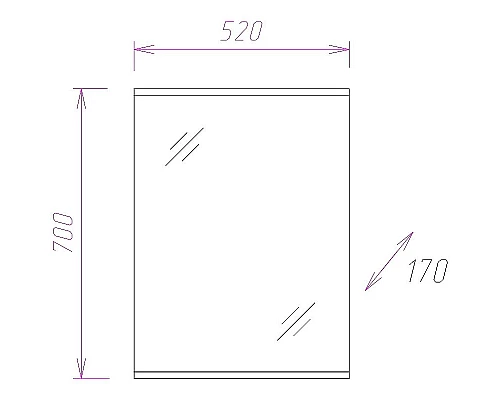 Заказать Зеркало Onika Крит 52.00 205211 Белое в магазине сантехники Santeh-Crystal.ru