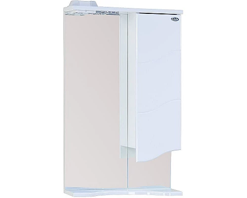 Купить Зеркало со шкафом Onika Лайн 48.01 204802 с подсветкой Белое в магазине сантехники Santeh-Crystal.ru