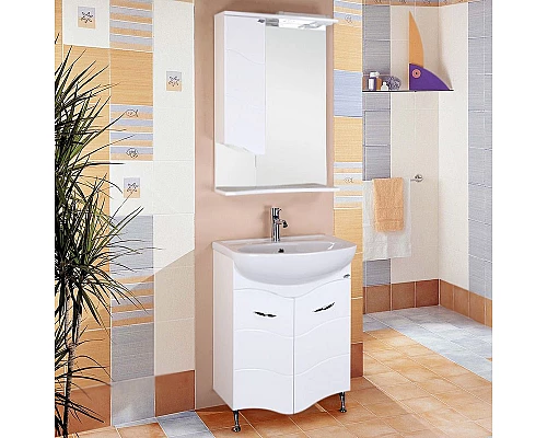 Приобрести Тумба под раковину Onika Лайн 60 Белая в магазине сантехники Santeh-Crystal.ru