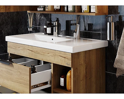 Заказать Тумба под раковину Onika Легран 80.13 108047 подвесная Дуб галифакс в магазине сантехники Santeh-Crystal.ru