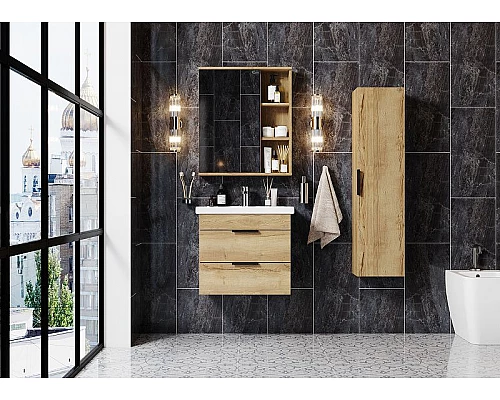 Приобрести Шкаф пенал Onika Легран 30.10 403068 подвесной Дуб галифакс в магазине сантехники Santeh-Crystal.ru