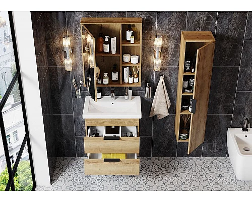 Приобрести Шкаф пенал Onika Легран 30.10 403068 подвесной Дуб галифакс в магазине сантехники Santeh-Crystal.ru