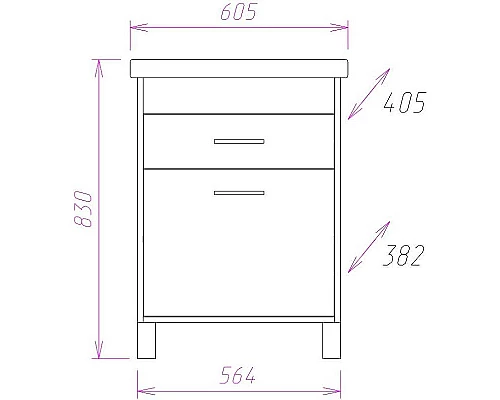 Купить Тумба под раковину Onika Натали 60.13 106001 Ясень таормина в магазине сантехники Santeh-Crystal.ru
