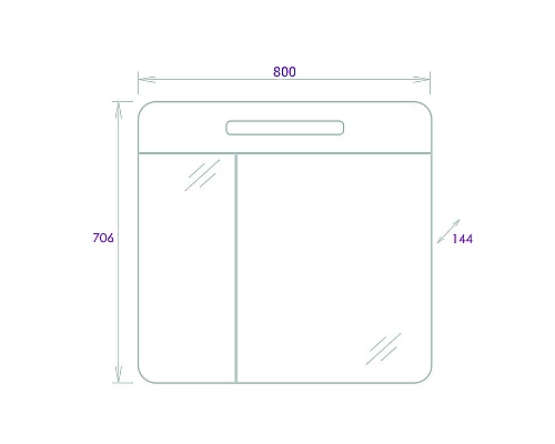 Заказать Зеркальный шкаф Onika Неаполь 80.01 208094 с подсветкой Белый в магазине сантехники Santeh-Crystal.ru