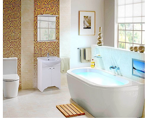 Заказать Тумба под раковину Onika Омега 50.10 105015 Белая в магазине сантехники Santeh-Crystal.ru