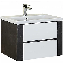 Тумба под раковину Onika Стоун 70.13 107045 подвесная Белая Темный бетон