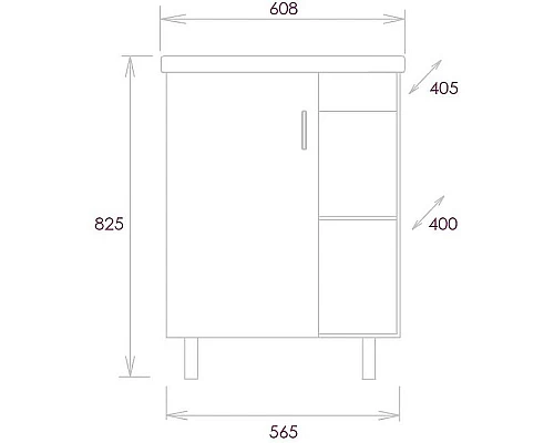 Купить Тумба под раковину Onika Тимбер 60.01 106115 Белый матовый Дуб сонома в магазине сантехники Santeh-Crystal.ru