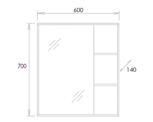 Заказать Зеркало Onika Тимбер 60.00 206070 Дуб сонома в магазине сантехники Santeh-Crystal.ru