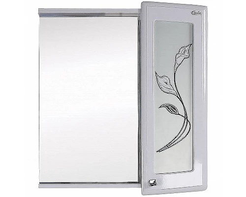 Приобрести Зеркало со шкафом Onika Валенсия 65.01 R 206532 с подсветкой Белое в магазине сантехники Santeh-Crystal.ru