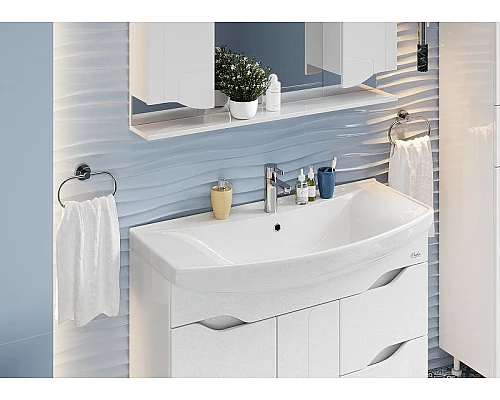 Купить Тумба под раковину Onika ВЕРОНЭЛЛА 105.16 110508 Белая в магазине сантехники Santeh-Crystal.ru