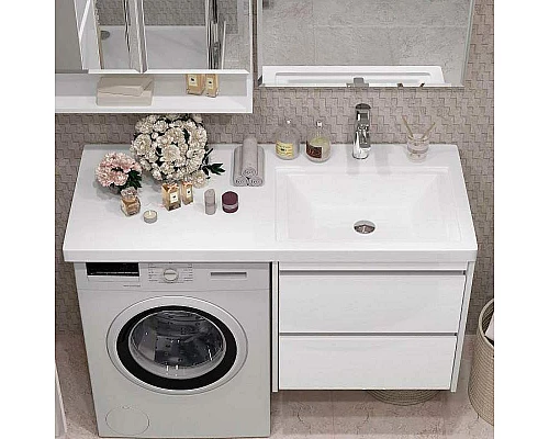 Купить Тумба под раковину Opadiris Фреш 120 00-00002179 подвесная Белая глянцевая в магазине сантехники Santeh-Crystal.ru