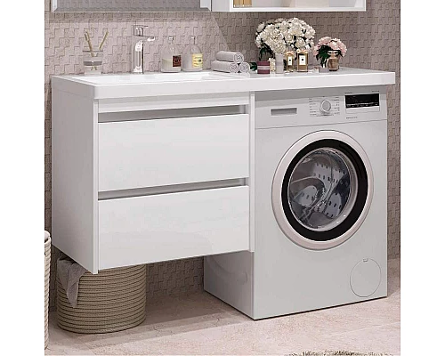 Купить Тумба под раковину Opadiris Фреш 120 00-00002179 подвесная Белая глянцевая в магазине сантехники Santeh-Crystal.ru