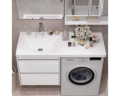 Купить Тумба под раковину Opadiris Фреш 120 00-00002179 подвесная Белая глянцевая в магазине сантехники Santeh-Crystal.ru