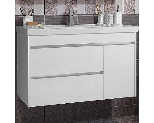 Приобрести Тумба под раковину Opadiris Фреш 100 00-00006754 подвесная Белая в магазине сантехники Santeh-Crystal.ru