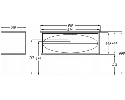 Приобрести Тумба под раковину Opadiris Ибица 90 00-00003606 подвесная Белая глянцевая, Серебро в магазине сантехники Santeh-Crystal.ru